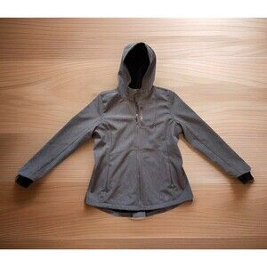 Mondetta Womens XL Outdoor Project Softshell Gray Jacket Coat Fleece Lined Hood